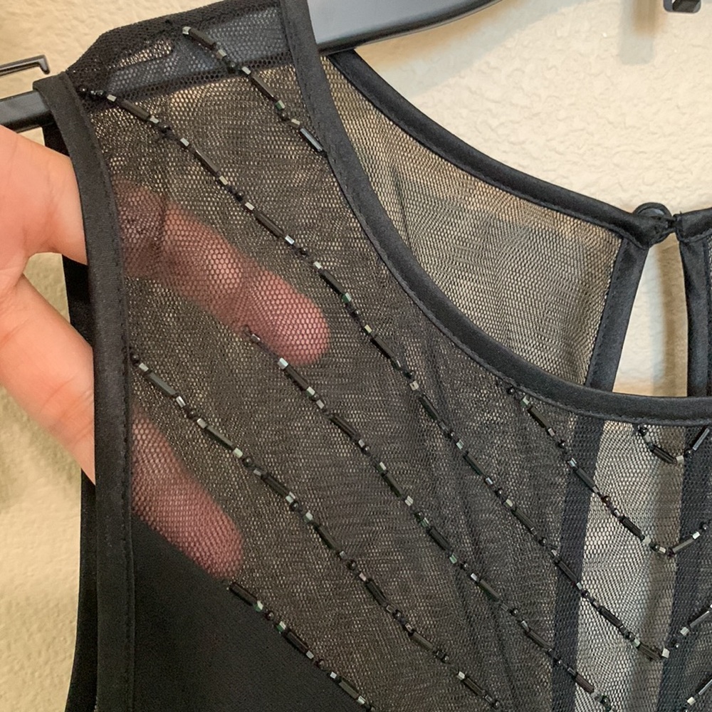 Evan Picone Classic Black dress with beads - Picture 5 of 14